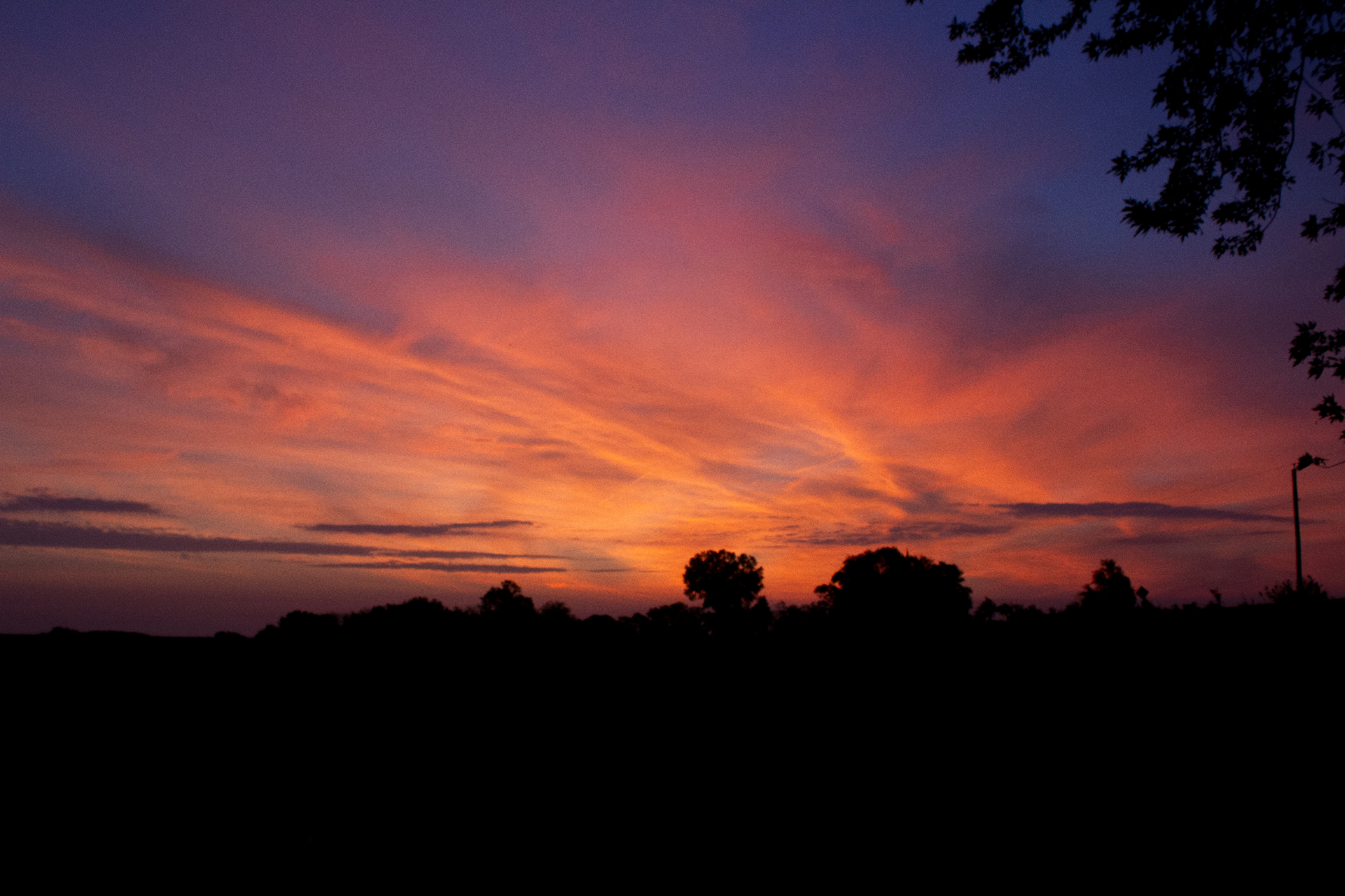 Purple and orange prairie sunset
